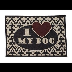 I love my dog tapestry mat